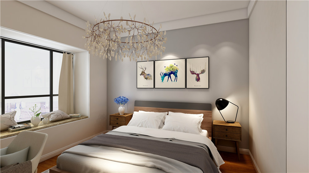 龍湖九里晴川-現代簡約-臥室設計效果圖