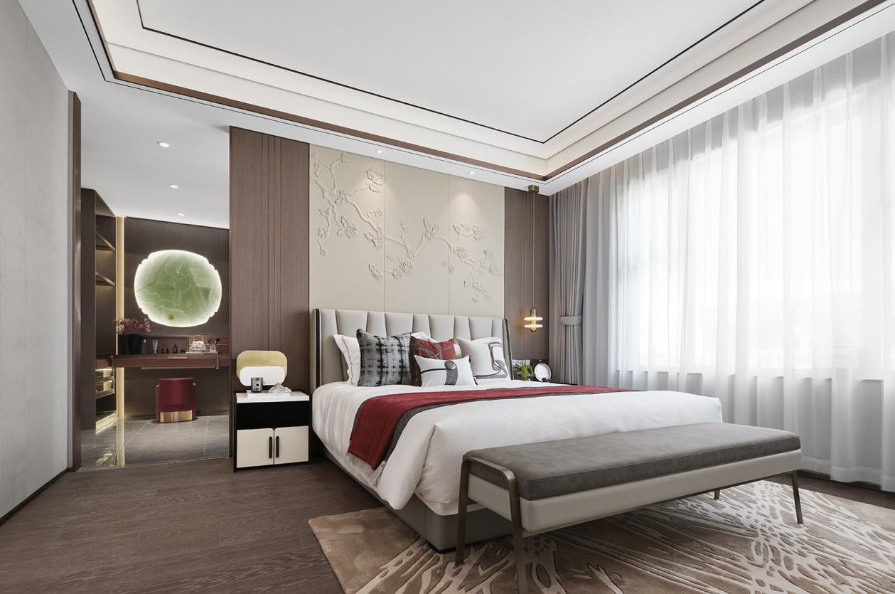 龍湖九里晴川-現(xiàn)代簡約-臥室設計效果圖